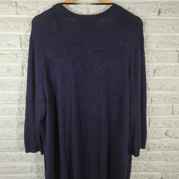 Lane Bryant Women Sweater 22 24 Plus Cardigan Open Blue Casual Comfy BLU170E - Picture 7 of 11